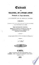 Extrait des chartes, et autres actes Normands ou Anglo-Normands à Calvados