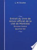 Extrait du livre de renvoi officiel de la cit? de Montr?al