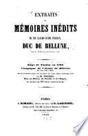 Extraits de mémoires inédits de feu Claude-Victor Perrin, Duc de Bellune