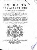 Extraits des assertions dangereuses et pernicieuses en tout genre, que les soi-disans Jésuites ont, dans tous les temps & persévéramment soutenues