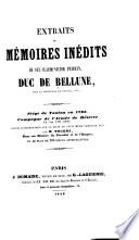 Extraits des mémoires inédits de feu Claude-Victor Perrin, Duc de Bellune ; Siège de Toulon en 1793 ; campagne de l'Armée de réserve en lan VIII (1800).