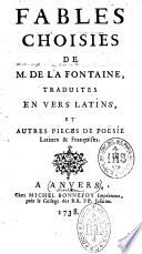 Fables choisies de M. de La Fontaine
