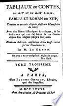 Fabliaux Ou Contes Du XIIe Et Du XIIIe Siecle, Fables Et Roman Du XIIIe