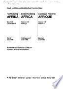 Fachkatalog Afrika: Geschichte. H. 1. Stand Dezember 1975