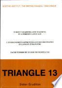 Fachunterricht in Der Fremdsprache