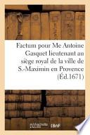 Factum Pour Me Antoine Gasquet