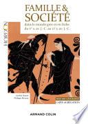Famille et société dans le monde grec et en Italie du Ve siècle av. J.-C. au IIe siècle av. J.-C.