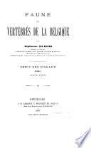 Faune des vertébrés de la Belgique: 1876-1887