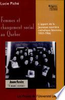 Femmes et changement social au Québec