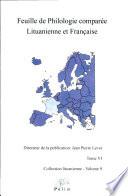 Feuille de philologie comparée lituanienne et française