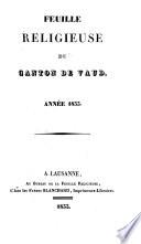 Feuille religieuse du canton de Vaud