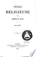 Feuille religieuse du Canton de Vaud