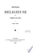 Feuille religieuse du Canton de Vaud