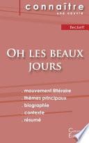 Fiche de lecture Oh les beaux jours de Samuel Beckett (Analyse littéraire de référence et résumé complet)