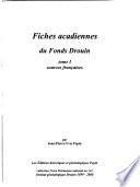 Fiches acadiennes du Fonds Drouin