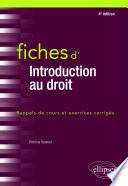 Fiches d'Introduction au droit - 4e édition