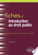 Fiches d'introduction au droit public
