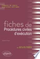Fiches de Droit de procédures civiles d’éxécution