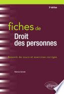 Fiches de droit des personnes - 3e édition