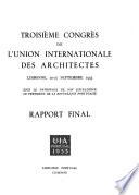 Final Report of the ... International Union of Architects