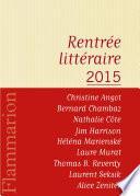 Flammarion : catalogue de la rentrée littéraire 2015