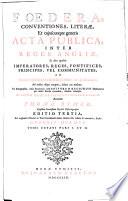 Foedera, conventiones, literae et cujuscunque generis