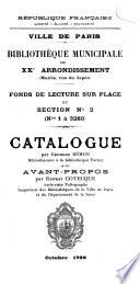 Fonds de lecture sur place; ou, Section 2 (nos l à 3280)