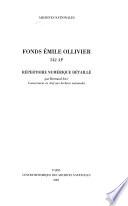 Fonds Emile Ollivier