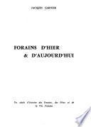 Forains d'hier et d'aujourd'hui