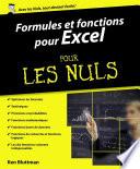 Formules et fonctions pour Excel 2013 et 2016 pour les Nuls