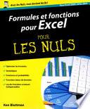 Formules et fonctions pour Excel 2013 Pour les Nuls