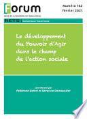 Forum 162 : Le développement du Pouvoir d’Agir dans le champ de l’action sociale