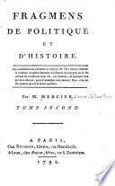 Fragmens de politique et d'histoire