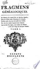 Fragmens généalogiques