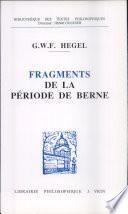 Fragments de la période de Berne (1793-1796)