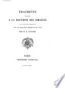 Fragments relatifs à la doctine des Ismaélîs