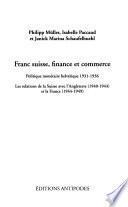 Franc suisse, finance et commerce