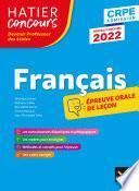 Français - CRPE 2022 - Epreuve orale d'admission