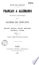 Français et allemands...guerre de 1870-1871