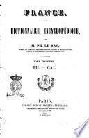 France dictionnaire encyclopedique par Ph. Le Bas