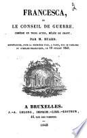 Francesca ou Le conseil de guerre