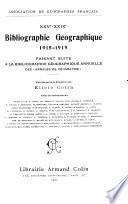 Francis bibliographie géographique internationale