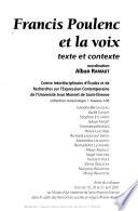Francis Poulenc et la voix