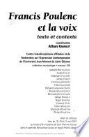 Francis Poulenc et la voix