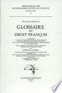 Francoia Ragueau Glossaire Du Droit Francois