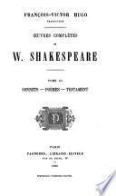 François; V. Hugo traducteur. Œuvres complètes de W. Shakespeare