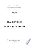 Francophonie et don des langues