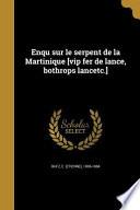 FRE-ENQU SUR LE SERPENT DE LA