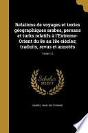 FRE-RELATIONS DE VOYAGES ET TE