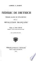 Frédéric de Dietrich, premier maire de Strasbourg sous la Révolution française